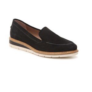 Black Suede Wedge Loafer -  Me Too - 8.5